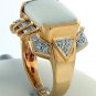 18KT Yellow Gold DIAMOND & OPAL Cocktail Dinner RING