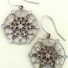 14K WG 1ct DIAMOND Chandalier Earrings Round SI1