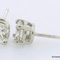 1 CT DIAMOND STUD EARRINGS SI H-COLOR ROUND WHITE GOLD