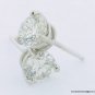 Genuine 1 ct ROUND DIAMOND STUD 14K WG EARRINGS SI2 I