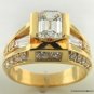 Genuine 2 ct Diamond Engagement Ring 18K Gold VS1