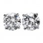 Genuine 1 ct ROUND DIAMOND STUD 14K WG EARRINGS SI2 H