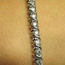 IGL 3ct Genuine DIAMOND Xs Os Tennis Bracelet 18K Gold