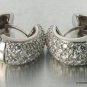Genuine .50 Carat DIAMOND Pave Dome Hoops18K Gold SI2 H