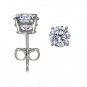 Genuine .23ct Round Diamond Stud Earrings14K White Gold
