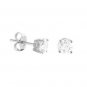 Genuine .46ct Round Diamond Stud Earrings14K White Gold