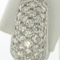 Genuine .50 Carat DIAMOND Pave Dome Hoops18K Gold H SI2