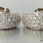 Genuine .50 Carat DIAMOND Pave Dome Hoops18K Gold H SI2