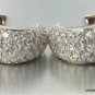 Genuine .50 Carat DIAMOND Pave Dome Hoops18K Gold H SI2
