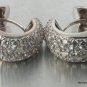 Genuine .50 Carat DIAMOND Pave Dome Hoops18K Gold H SI2
