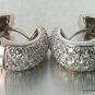 Genuine .50 Carat DIAMOND Pave Dome Hoops18K Gold H SI2
