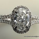GIA Cert. Genuine 1 ct Diamond Engagement Ring E/S1 18K