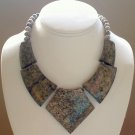 RARE~NATURAL CONTEMPORARY MASSIVE JASPER NECKLACE