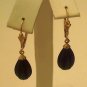 Estate Solid 14k Gold Lapis Lazuli Dangle Earrings