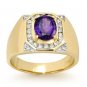 3.10 ctw Diamond & Tanzanite 14K Yellow Gold Men's Ring