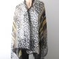 Stylish Animal Print Cotton Shawl - Black Color Mix