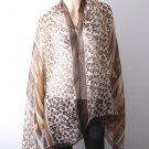 Stylish Animal Print Cotton Shawl - Brand New - Brown Color Mix Stylish Animal Print Cotton Shawl - Brand New - Brown Color Mix