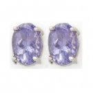 ACA Certified 2.0 ctw Tanzanite Stud Earrings 14K White Gold ACA Certified 2.0 ctw Tanzanite Stud Earrings 14K White Gold