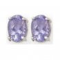 ACA Certified 2.0 ctw Tanzanite Stud Earrings 14K White Gold
