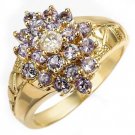 ACA Certified-1.04 ct Tanzanite & Diamond Ring Yellow Gold