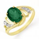 ACA Certified 2.14 ct Emerald & Diamond Ring 14K Gold