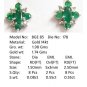 Custom Made 1.18 ctw Emerald & Diamond Earrings 14k Yellow or White Gold