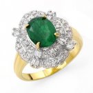 Certified-3.31 ctw Emerald & Diamond Ring 14K Yellow Gold-Retail $2,200.00 Certified-3.31 ctw Emerald & Diamond Ring 14K Yellow Gold-Retail $2,200.00