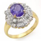Certified-2.70ct Tanzanite & Diamond Ring 14K Yellow Gold-Retail $2,510.00 Certified-2.70ct Tanzanite & Diamond Ring 14K Yellow Gold-Retail $2,510.00