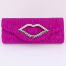 Purple Lips Evening Clutch Bag with Austrian Crystal Rhinestone Purple Lips Evening Clutch Bag with Austrian Crystal Rhinestone