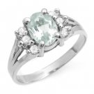 Certified-Genuine 1.43 ct Aquamarine & Diamond Ring 14K Gold Certified-Genuine 1.43 ct Aquamarine & Diamond Ring 14K Gold