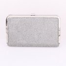 Silver - Top Quality Evening Bag Both Sides Austrian Crystal Rhinestone Silver - Top Quality Evening Bag Both Sides Austrian Crystal Rhinestone