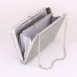 Silver - Top Quality Evening Bag Both Sides Austrian Crystal Rhinestone