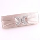 Champagne High End Quality Satin Clutch Bag With Crystal Rhinestones Champagne High End Quality Satin Clutch Bag With Crystal Rhinestones