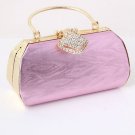 Modern Evening Bag-Metal Frame-Swarovski Crystal-Pink Modern Evening Bag-Metal Frame-Swarovski Crystal-Pink