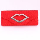 Red Lips Evening Clutch Bag with Austrian Crystal Rhinestone Red Lips Evening Clutch Bag with Austrian Crystal Rhinestone