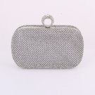 Silver-High Quality Kissing Lock Evening Bag Both Sides Crystal Rhinestone Silver-High Quality Kissing Lock Evening Bag Both Sides Crystal Rhinestone