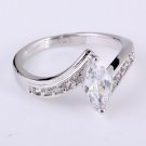 Marquise Cut CUBIC ZIRCONIA 18GP Ring AAA Grade plus CZ Earrings - Size 7