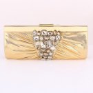 High Quality Clutch Gold Bag European Jewel Crystal Elements on Front High Quality Clutch Gold Bag European Jewel Crystal Elements on Front