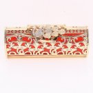 Peacock Filigree High Quality Red Evening Bag-Austrian Rhinestones Crystal Peacock Filigree High Quality Red Evening Bag-Austrian Rhinestones Crystal