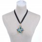 Most Striking Contemporary Large Beautiful Blue Crystal Necklace