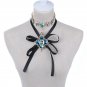 Most Striking Contemporary Large Beautiful Blue Crystal Necklace