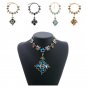 Most Striking Contemporary Large Beautiful Blue Crystal Necklace