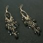Breathtaking Bohemian 5" Long Unique Bead Tassel Chandelier Earrings-Black