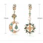 Heavenly Beautiful Moon & Sun Celestial Dangle Earrings - Very Metaphysical