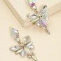 Gorgeous Aurora Borealis Clear Crystal Chandelier Earrings