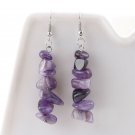 Beautiful Handmade Natural Amethyst Stone Dangle Earrings Beautiful Handmade Natural Amethyst Stone Dangle Earrings