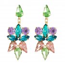 Beautiful Fashion Multilayer Spectacular Crystal Studded Dangle Earrings-Multi Beautiful Fashion Multilayer Spectacular Crystal Studded Dangle Earrings-Multi