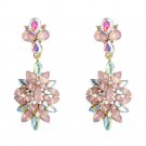 Beautiful High-End Bohemian Rhinestone Long Dangle Earrings-Pink Beautiful High-End Bohemian Rhinestone Long Dangle Earrings-Pink
