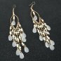 Breathtaking Bohemian 5" Long Unique Bead Tassel Chandelier Earrings-White