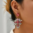 Exquisite Glitter Pink & AB Clear Crystal Cascade Earrings Exquisite Glitter Pink & AB Clear Crystal Cascade Earrings